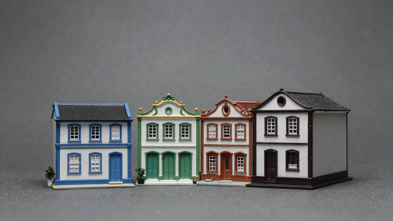 Vista de três quartos de miniatura 1:64 sobre fundo grafite fosco